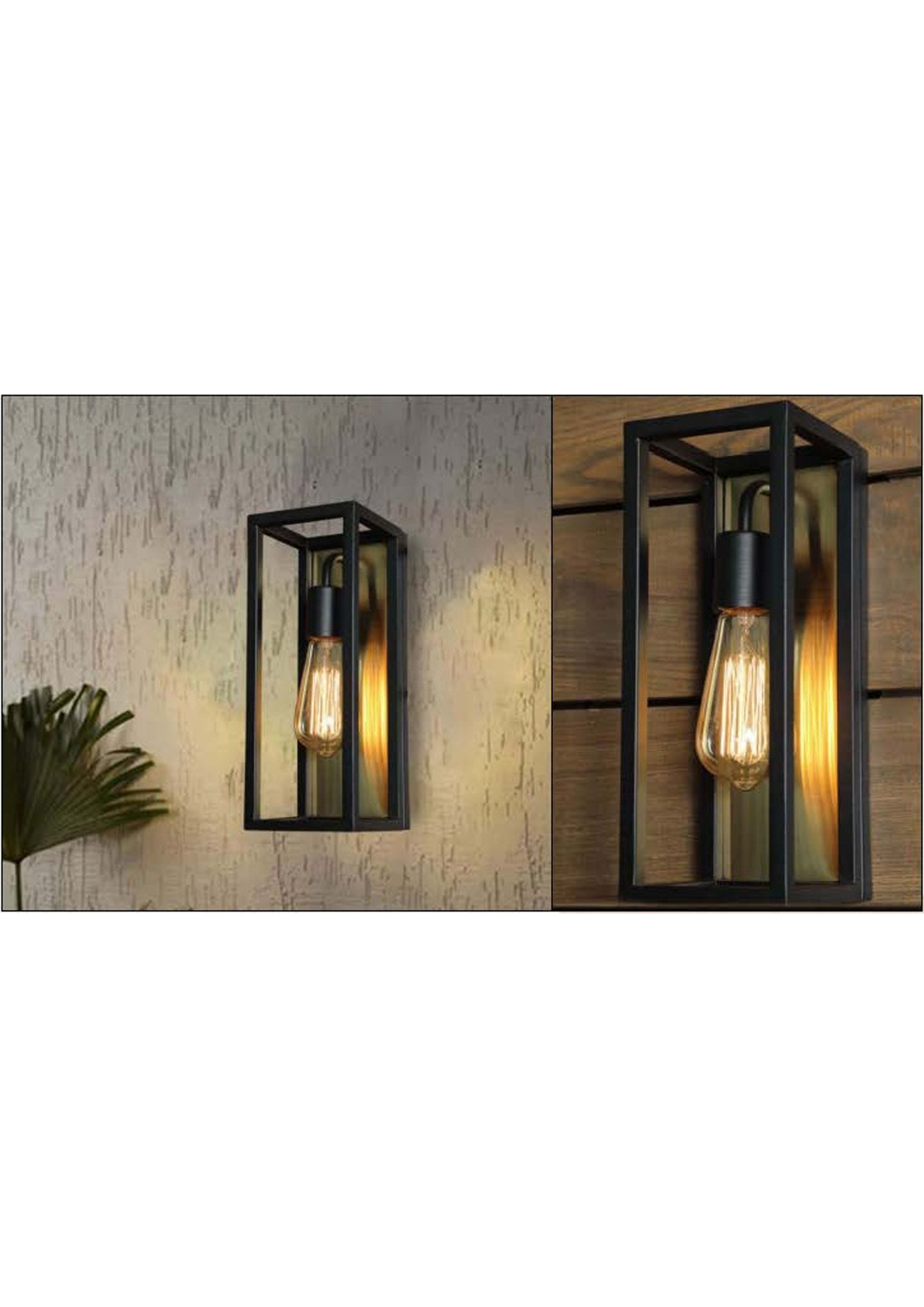 Beyond Lights - Black Cage Sconce- GL